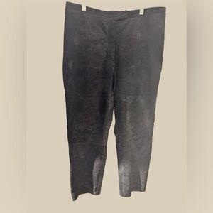 St. John's Bay Black Women's leather Trousers size 14 #Vintage #Y2K